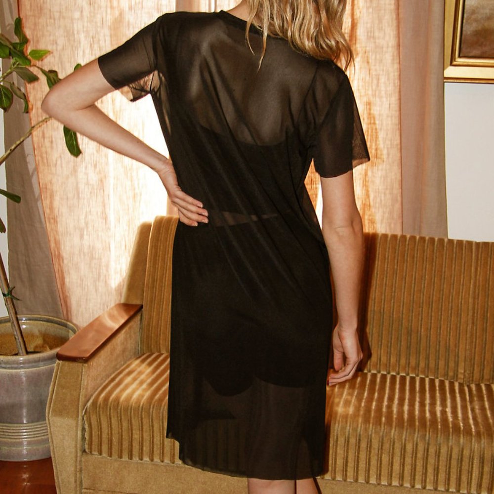 ARITZIA • Wilfred Free Sheer Pontes Mesh T-shirt Dress